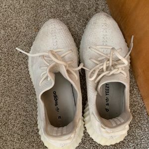 Triple white yeezys